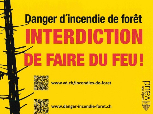 Interdiction de faire du feu !
